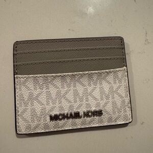 Michael Kors Black and Cream Card Holder